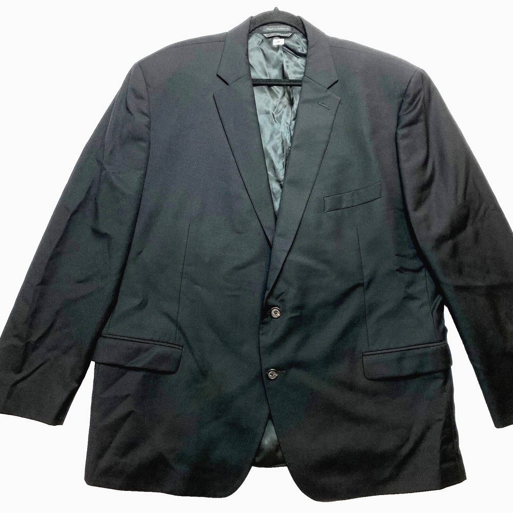 Lauren Ralph Lauren Blazer Mens 50R Navy Blue Notch 2 Buttons Jacket